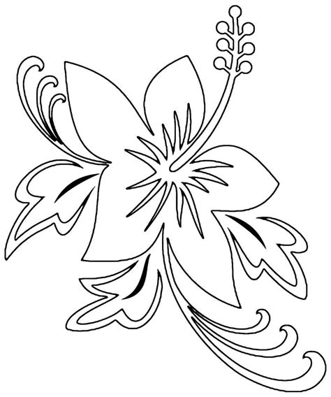 Free Printable Hibiscus Coloring Pages For Kids