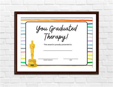Free Printable Occupational Therapy Graduation Certificate