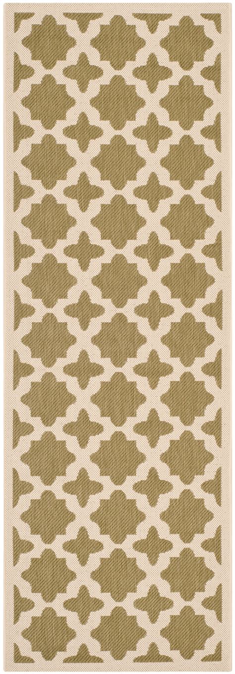 SAFAVIEH Courtyard Amanda Geometric Indoor/Outdoor Runner Rug, 2'3" x ...