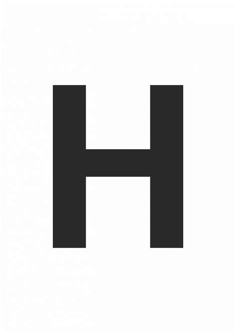Large Printable Letter H Solid Black Template Free Printables | The ...