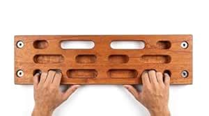 Wooden Rock Climbing Hangboard – Premium Hardwood Fingerboard for ...
