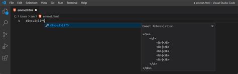 HTML vs Code Emmet 的图像结果