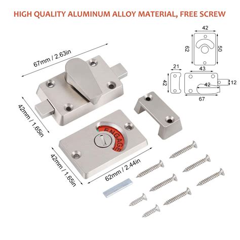 Buy Fdit Latch Indicating Lock Stainless Steel Bolt Door Lock Indicator ...