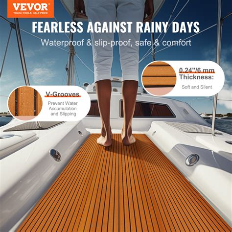 VEVOR Boat Flooring, EVA Foam Boat Decking 240 x 116.8 cm, Non-Slip ...