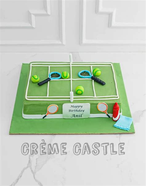 Tennis Court Theme Cake - Creme Castle