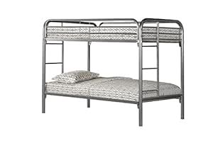 Monarch Specialties I Metal Bunk Bed, 78", Silver : Amazon.in: Home ...