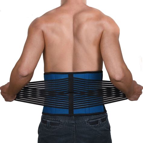Lower Back Support Brace & Lumbar Pain Relief ~ Waist Compression Belt ...