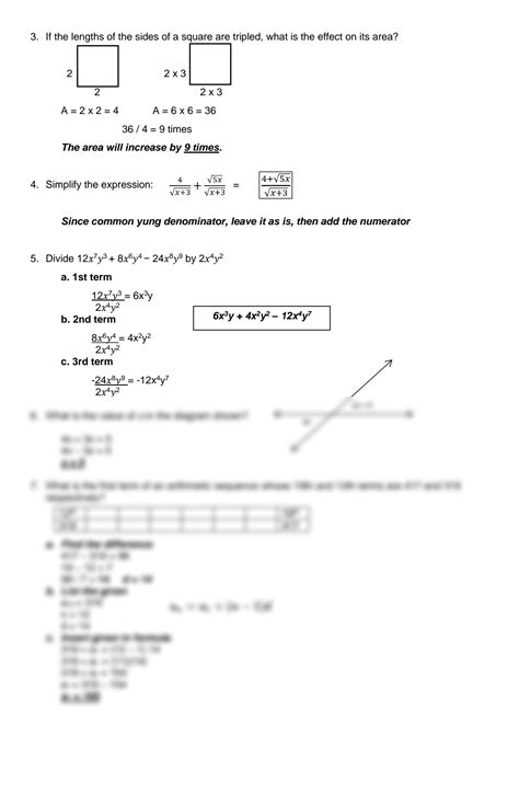 Image result for General Math External Exam Matrices