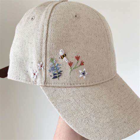 Hand embroidered baseball cap | Embroidered baseball caps, Hand ...