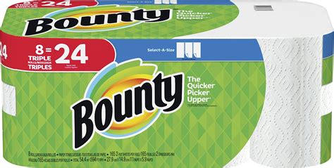 Amazon.com: Bounty Select-A-Size Paper Towels, 2 Mega Rolls, White, 180 ...