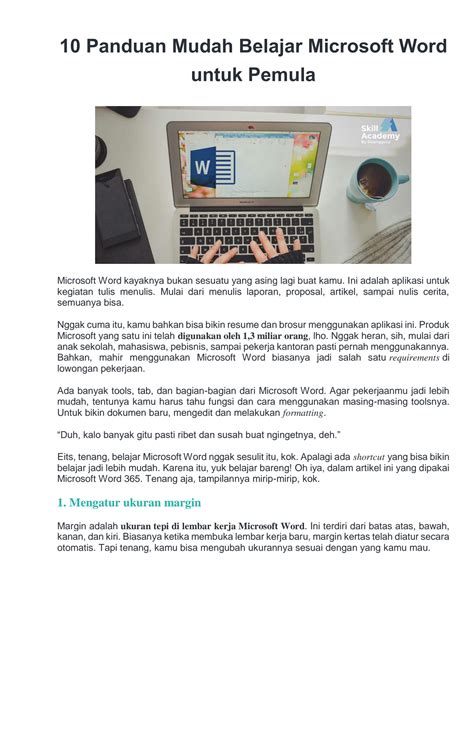 Image result for Contoh Format Tutorial Word