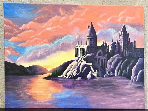 Image result for Hogwarts Acrylic Tutorial