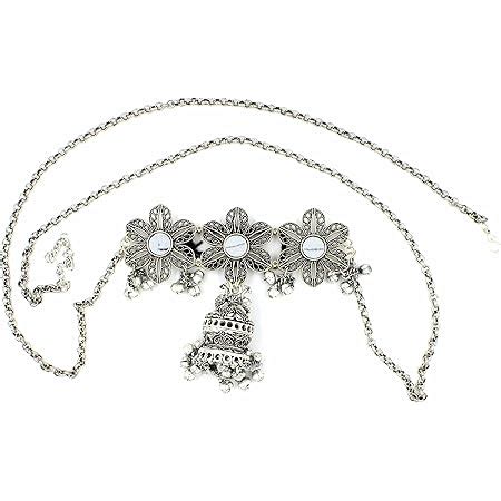 GURJARI JEWELLERS Plain oxidised silver Slim Kamarband for Women and ...