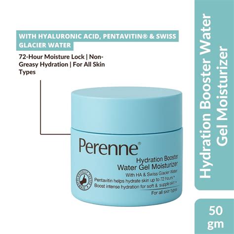 Perenne Hydration Booster Water Gel Moisturizer with Hyaluronic Acid ...