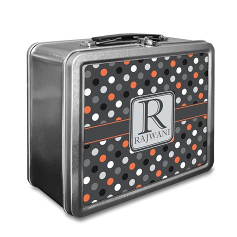 Custom Gray Dots Lunch Box (Personalized) | YouCustomizeIt