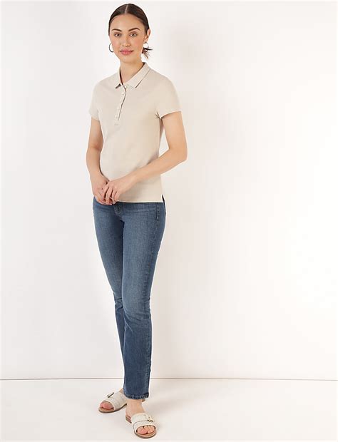 Buy Pure Cotton Plain Polo Neck T-Shirt at Marks & Spencer
