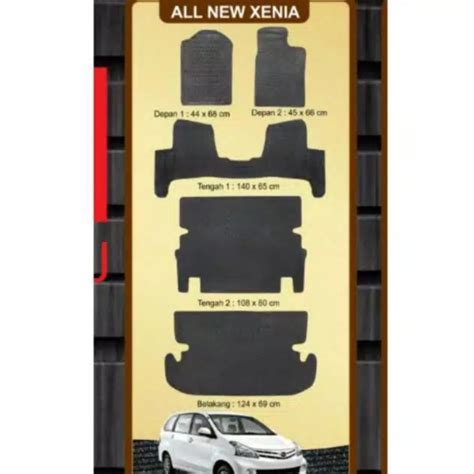 Jual karpet karet alas lantai mobil all new xenia 2012 - 2015 full set ...