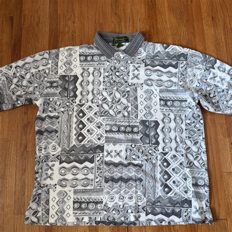 Grey and white vintage golf shirt #vintage | Depop