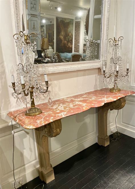 French Grey-Painted Marble and Stone Console Table, Owned by Lee Radziwill For Sale at 1stDibs