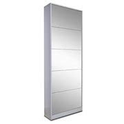 Buy Organizedlife 5Tier Mirror Wooden Shoe Storage Cabinet with Door ...