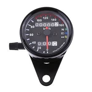 Atoray Dual Odometer Speedometer LED Backlight Neutral Headlight Turn ...