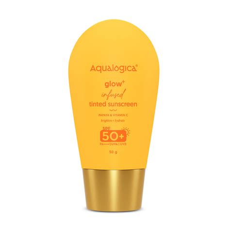 Buy Aqualogica Glow+ Infused Tinted Sunscreen SPF 50+ PA++++ Papaya ...