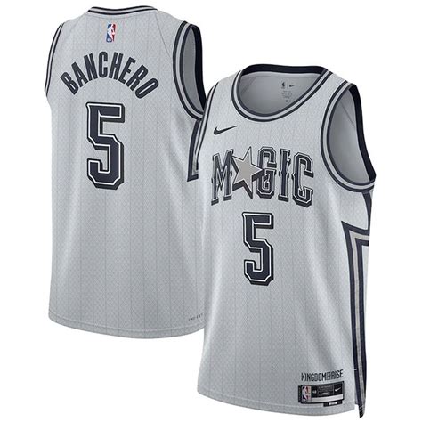 Nike Adult 2024-25 City Edition Orlando Magic Paolo Banchero #5 Grey ...