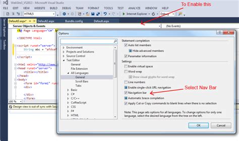 Image result for Creating a Navigation Bar Using Visual Studio