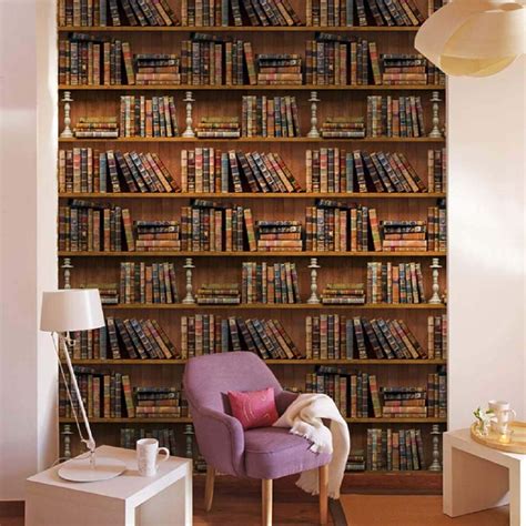 Univocean Wall Stickers Book Shelf (45 x 1000 cm) 3D PVC DIY Self ...