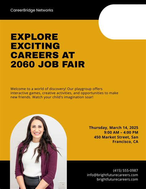 Free Simple Employment Job Fair Flyer Template to Edit Online