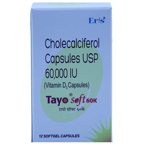 Tayo Soft 60K Softgel Capsule | Uses, Side Effects, Price | Apollo Pharmacy