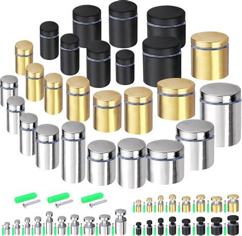 Rustark 12 Sets 1" x 1-5/8" Silver Stainless Steel Standoff Screws ...