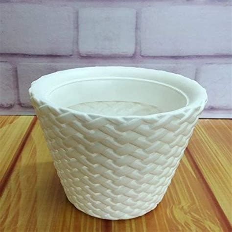 NurseryServe Set of 3 Stylish Mate Cut Plastic Planters Pot for Home ...