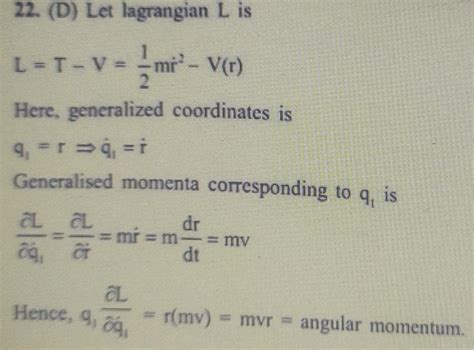 12. the product of generalized coordinate and its conjugate momentum ...