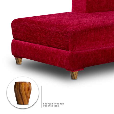 Buy Berlin 6 Seater Sofa Right Corner Molfino Fabric Maroon