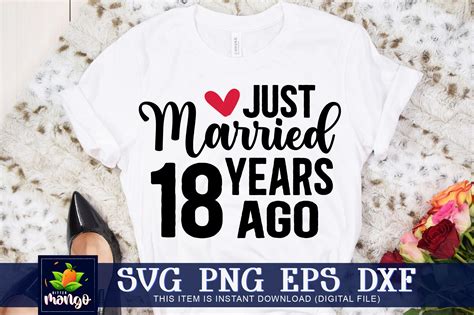 Just Married 18 Years Ago Illustration par NKCreative · Creative Fabrica