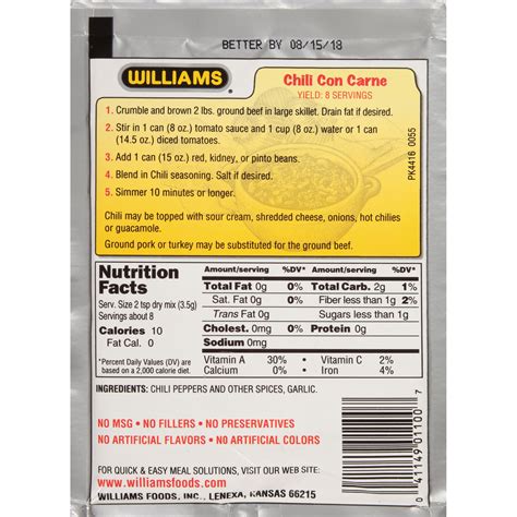 Chilli Seasoning Mix Ingredients at Debra Masters blog