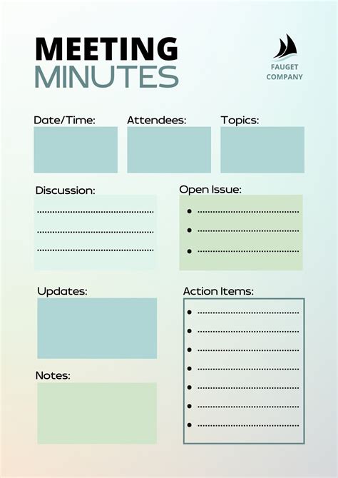 Simple Meeting Notes Template 的图像结果