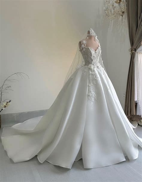 Satin ball gown wedding dress 60 photos - Astyledwedding.com