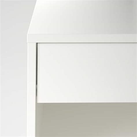 VIKHAMMER Bedside table, white, 40x39 cm - IKEA