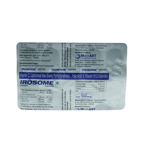 Buy Irosome Capsule | 19 Minutes Delivery | Apollo Pharmacy