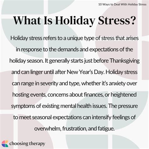 Holiday Stress: Signs, Causes, and Overcoming | ChoosingTherapy.com