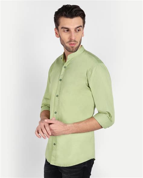 Buy Men's Lime Green Slim Fit Shirt for Men Green Online at Bewakoof