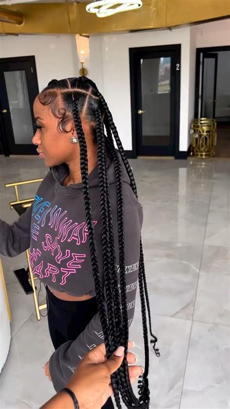 40 waist length to floor length box braids hairstyles to make a ...