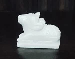 Buy KRAFT CLOUDS Small Marble Stone Shiva's Nandi Moorti Murti Statue ...