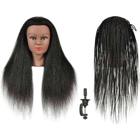 Buy 100% Real Human Hair Mannequin Head Manikin Manican Training Doll ...