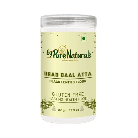 byPureNaturals Gluten Free Urad Daal Atta (Black Lentils Flour)- 650 Gm ...