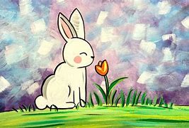 Image result for Easter Bunny Canvas Painting