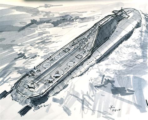 Submarine Aircraft Carrier Concept Experimental Submersible Carrier 2