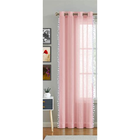 Buy 4' Fort Handpicked Breeze Pink Sheer Curtain | HomeMonde